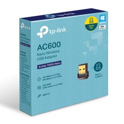 Мрежово оборудване TP-LINK Безжичен USB nano адаптер TP-Link Archer T600U AC600