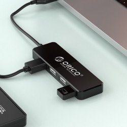 Аксесоари ORICO Хъб USB2.0 HUB 4 port Black - FL01-BK