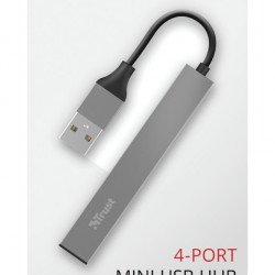 Аксесоари за лаптопи TRUST Halyx 4-Port Mini USB Hub