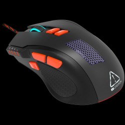 Мишка CANYON Wired Gaming Mouse with 8 programmable buttons, sunplus optical 6651 sensor, 4 levels of DPI default and can be up to 6400, 10 million times key life, 1.65m Braided USB cable