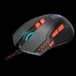 Мишка CANYON Wired Gaming Mouse with 8 programmable buttons, sunplus optical 6651 sensor, 4 levels of DPI default and can be up to 6400, 10 million times key life, 1.65m Braided USB cable