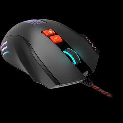 Мишка CANYON Wired Gaming Mouse with 8 programmable buttons, sunplus optical 6651 sensor, 4 levels of DPI default and can be up to 6400, 10 million times key life, 1.65m Braided USB cable