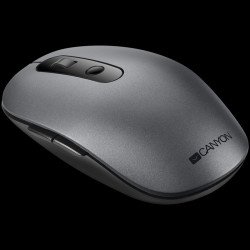 Мишка CANYON 2 in 1 Wireless optical mouse with 6 buttons, DPI 800/1000/1200/1500, 2 mode(BT/ 2.4GHz), Battery AA*1pcs, Grey, 65.4*112.25*32.3mm, 0.092kg