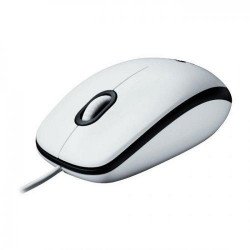 Мишка LOGITECH Жична оптична мишка LOGITECH M100, USB, Бял