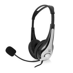 Слушалки EWENT Слушалки  EW3562, Микрофон, 2x 3.5mm жак, 2.0м кабел, Сив/Черен