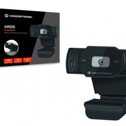 WEB Камера CONCEPTRONIC Уебкамера с микрофон  AMDIS04B FHD