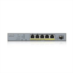 Мрежово оборудване ZYXEL GS1350-6HP, 6 Port managed CCTV PoE switch, long range, 60W, 802.3BT