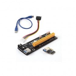 Видео карта ESTILLO Конвертор  Riser Card 6 Pin, PCI-Е x 1 към PCI-Е x16, USB 3.0