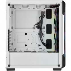 Кутии и Захранвания CORSAIR CORSAIR iCUE 220T RGB Tempered Glass Mid-Tower Smart Case - White