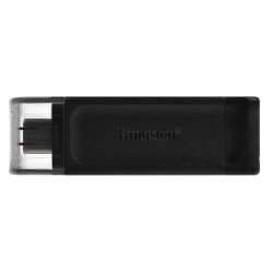 USB Преносима памет KINGSTON USB памет KINGSTON DataTraveler 70, 128GB, USB-C 3.2 Gen 1, Черна