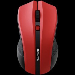 Мишка CANYON MW-5 2.4GHz wireless Optical Mouse with 4 buttons, DPI 800/1200/1600, Red, 122*69*40mm, 0.067kg