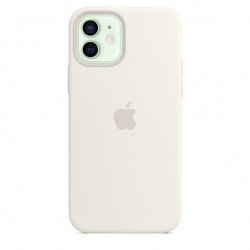 Аксесоари за моб. телефони APPLE Apple iPhone 12/12 Pro Silicone Case with MagSafe - White