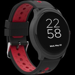 Смарт часовник CANYON Smart watch, 1.3inches IPS full touch screen, Alloy+plastic body,IP68 waterproof, multi-sport mode with swimming mode, compatibility with iOS and android,Black-Red with extra black belt, Host: 262x43.6x12.5mm, Strap: 240x22mm, 60g
