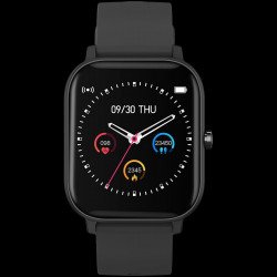 Смарт часовник CANYON Smart watch, 1.3inches TFT full touch screen, Zinic+plastic body, IP67 waterproof, multi-sport mode, compatibility with iOS and android, black body with black silicon belt, Host: 43*37*9mm, Strap: 230x20mm, 45g