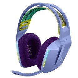 Слушалки LOGITECH Геймърски слушалки Logitech G733 Lilac Lightspeed Wireless RGB, Микрофон, Лилави