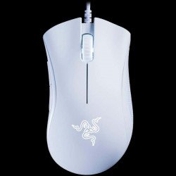 Мишка RAZER DeathAdder Essential White Edition, Gaming Mouse, True 6,400 DPI optical sensor, Ergonomic Form Factor, Mechanical Mouse Switches with 10 million-click life cycle,1000 Hz Ultrapolling, Single-color green lighting