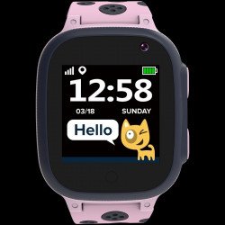 Смарт часовник CANYON Kids smartwatch, 1.44 inch colorful screen, GPS function, Nano SIM card, 32+32MB, GSM(850/900/1800/1900MHz), 400mAh battery, compatibility with iOS and android, Pink, host: 52.9*40.3*14.8mm, strap: 230*20mm, 42g