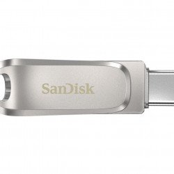 USB Преносима памет SANDISK USB памет SanDisk Ultra Dual Drive Luxe, 128GB, USB 3.1 Gen 1, USB-C, Сребрист