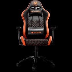 Аксесоари COUGAR Armor Pro Orange, Full Steel Frame, Breathable PVC Leather, Diamond Check Pattern Design, Micro Suede-Like Texture, Head and Lumbar Pillow, Mid Size, 3D Arm Rest Directions, Class 4 Gas Lift Cylinder, Orange / Black, 120 kg Weight Limit