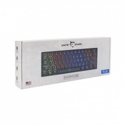 Клавиатура SBOX WHITE SHARK SHINOBI-B :: Геймърска клавиатура GK-2022 SHINOBI, механична, черна, сини клавиши