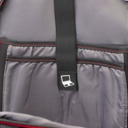 Раници и чанти за лаптопи SBOX WHITE SHARK GBP-008 :: Раница за лаптоп NIGHT RIDER, 17.3, 7 отделения, сиво/черно/червено