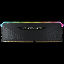 RAM памет за настолен компютър CORSAIR DDR4, 3200MHz 16GB 1x16GB Dimm, Unbuffered, 16-20-20-38, XMP 2.0, Vengeance RGB RS, RGB LED, Black PCB, 1.35V, for AMD Ryzen & Intel
