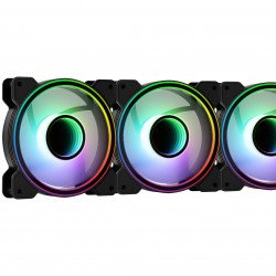 Охладител / Вентилатор AEROCOOL комплект вентилатори Fan Pack 3-in-1 3x120mm - Mirage 12 Pro - Addressable RGB with Hub, Remote - ACF3-MR10227.11