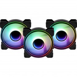 Охладител / Вентилатор AEROCOOL комплект вентилатори Fan Pack 3-in-1 3x120mm - Mirage 12 Pro - Addressable RGB with Hub, Remote - ACF3-MR10227.11