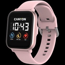 Смарт часовник CANYON Smart watch, 1.4inches IPS full touch screen, with music player plastic body, IP68 waterproof, multi-sport mode, compatibility with iOS and android, , Host: 42.8*36.8*10.7mm, Strap: 22*250mm, 45g
