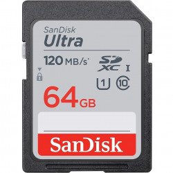 Флаш памет SANDISK Карта памет  Ultra SDHC, 64GB, Class 10, U1, 120 Mb/s