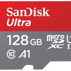 Флаш памет SANDISK Карта памет  Ultra microSDHC, 128GB, A1, UHS-I, U1, Class 10, 120MB/s, Адаптер