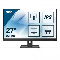 Монитор AOC 27P2Q 27 inch WLED, IPS panel, 250cd/m2, 1920x1080, FHD, 75 Hz, VGA, DVI, HDMI, Displayport, 4xUSB 3.2, speakers, Height Adjust, Swivel, Pivot, sRGB