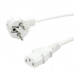 Кабел / Преходник ROLINE VALUE 19.99.1019 :: Захранващ кабел, прав IEC конектор, бял цвят, 1.8 м
