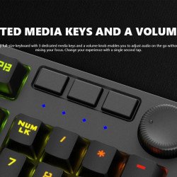 Клавиатура MARVO Marvo геймърска механична клавиатура Gaming Mechanical keyboard 108 keys - KG954 - Blue switches