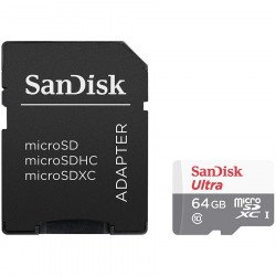 Флаш памет SANDISK Ultra Light microSDHC + SD Adapter 64GB 100MB/s Class 10