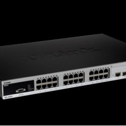 Мрежово оборудване DLINK Суич  xStack 24-port 10/100 Layer 2+ PoE Managed Switch, 2 Gigabit+2 Combo