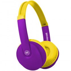 Слушалки MAXELL Блутут детски слушалки Maxell KIDZ HP-BT350, малък размер, Виолетов/Жълт