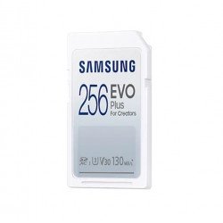 Флаш памет SAMSUNG 256GB SD Card EVO Plus with Adapter, Class10, Transfer Speed up to 130MB/s