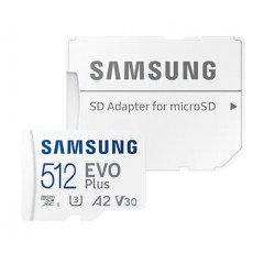 Флаш памет SAMSUNG 512GB micro SD Card EVO Plus with Adapter, Class10, Transfer Speed up to 130MB/s