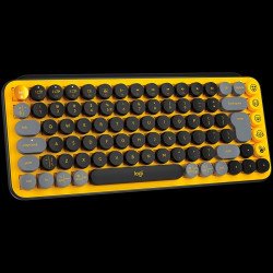 Клавиатура LOGITECH LOGITECH POP Keys Wireless Mechanical Keyboard With Emoji Keys - BLAST_YELLOW - US INT L - BT  - INTNL - BOLT