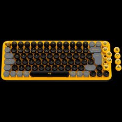 Клавиатура LOGITECH LOGITECH POP Keys Wireless Mechanical Keyboard With Emoji Keys - BLAST_YELLOW - US INT L - BT  - INTNL - BOLT