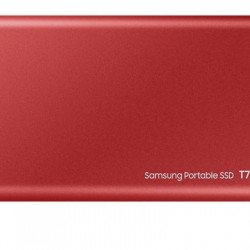 Външни твърди дискове SAMSUNG Portable SSD T7 1TB, USB 3.2, Read 1050 MB/s Write 1000 MB/s, Metallic Red