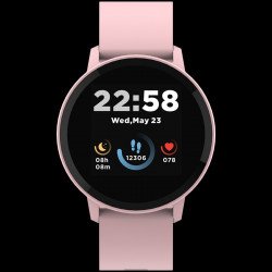 Смарт часовник CANYON Smart watch, 1.3inches IPS full touch screen, Round watch, IP68 waterproof, multi-sport mode, BT5.0, compatibility with iOS and android, Pink, Host: 25.2*42.5*10.7mm, Strap: 20*250mm, 45g