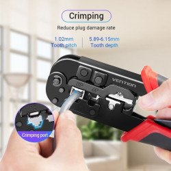 Мрежово оборудване VENTION    Клещи за кримпване  Multi-Fuction Crimping Tool - KEAB0