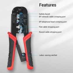 Мрежово оборудване VENTION    Клещи за кримпване  Multi-Fuction Crimping Tool - KEAB0