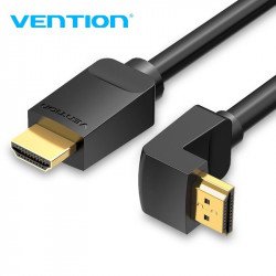 Кабел / Преходник VENTION    Vention Кабел HDMI Right Angle 270 Degree v2.0 M / M 4K/60Hz Gold - 1.5M Black - AAQBG