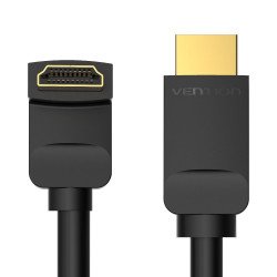 Кабел / Преходник VENTION    Vention Кабел HDMI Right Angle 270 Degree v2.0 M / M 4K/60Hz Gold - 1.5M Black - AAQBG