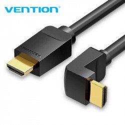 Кабел / Преходник VENTION    Vention Кабел HDMI Right Angle 90 Degree v2.0 M / M 4K/60Hz Gold - 2M Black - AARBH