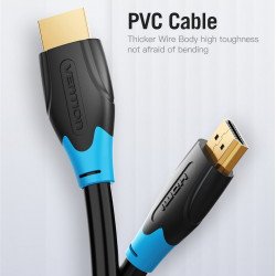 Кабел / Преходник VENTION    Vention Кабел HDMI v2.0 M / M 4K/60Hz Gold - 1.5M Black - AACBG