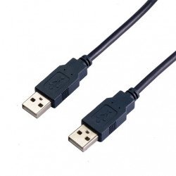 USB кабел VCOM Кабел USB 2.0 AM / AM Black - CU203-B-2m